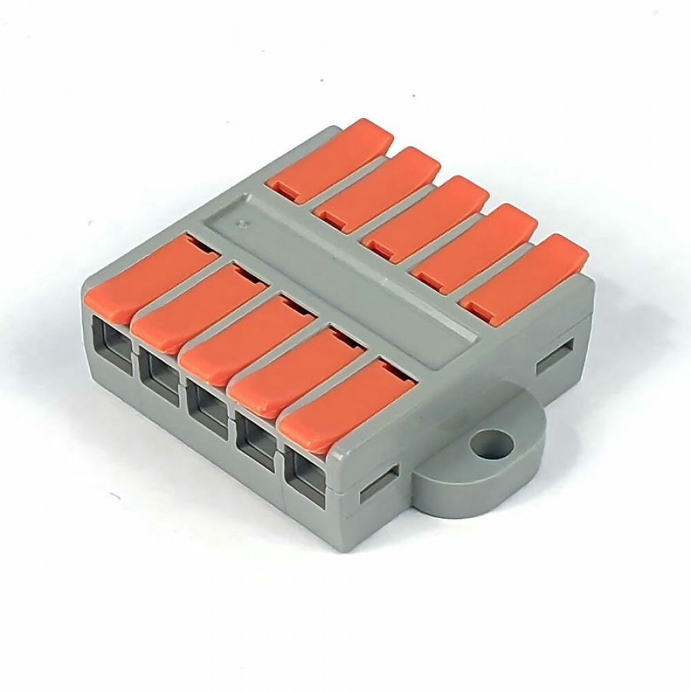 MX662-5R (11416c). Клемма соединительная универсальная проходная 5 полюсов. CABEUS