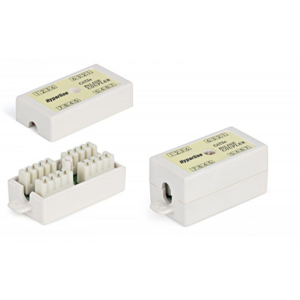 CA-IDC-C5e-WH. Проходной адаптер. Hyperline