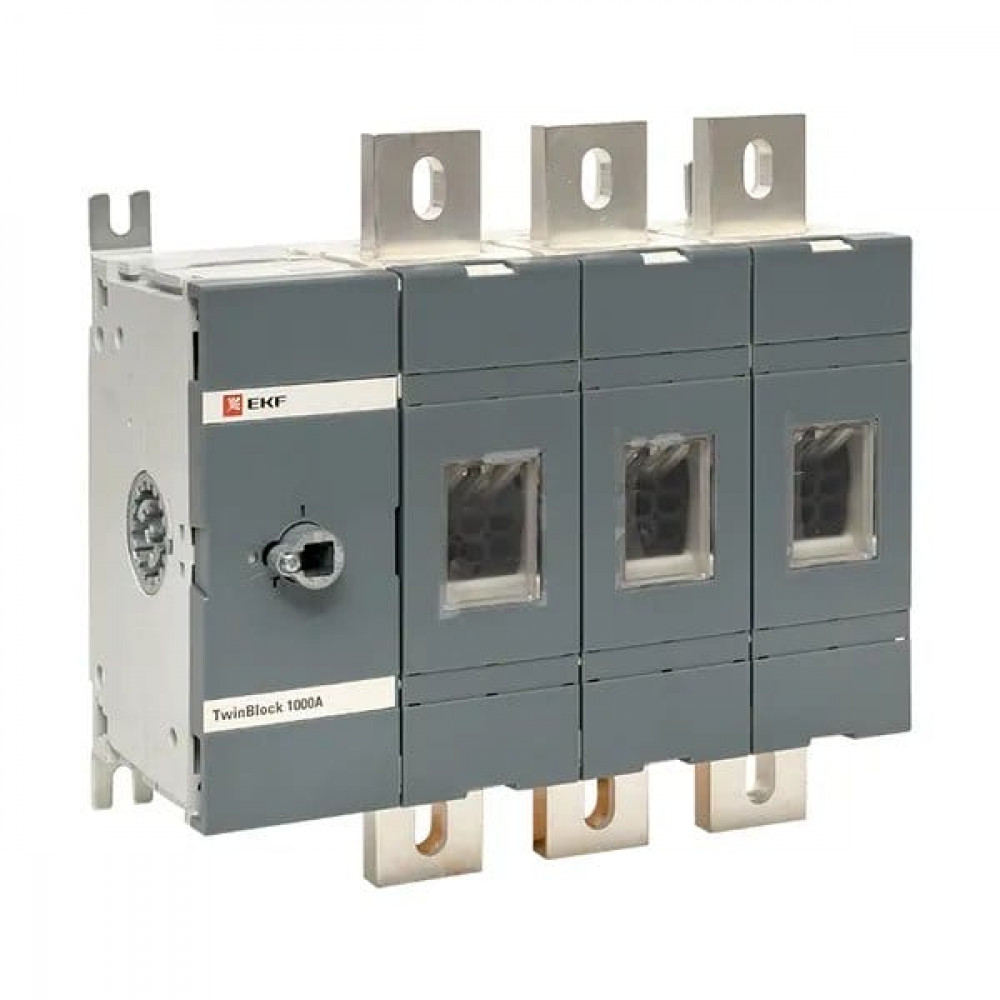 Рубильник 1000A 3P без рукоятки управления TwinBlock (tb-s-1000-3p). Рубильник. EKF