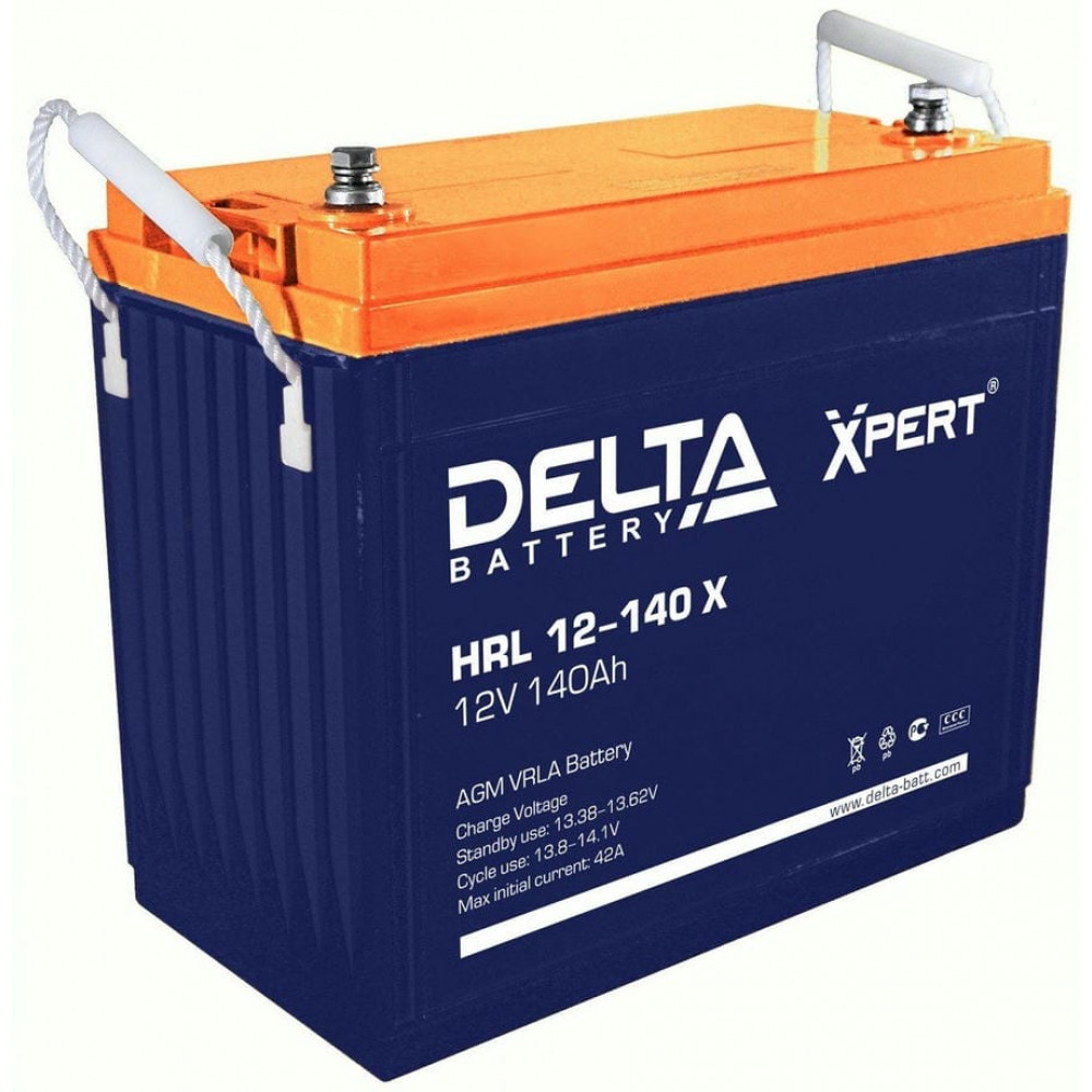 Delta HRL 12-140 X. Аккумулятор герметичный свинцово-кислотный. Delta