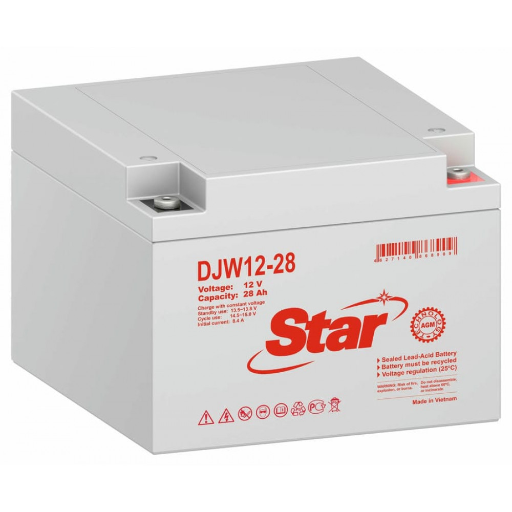 STAR DJW12-28. Аккумулятор герметичный свинцово-кислотный. STAR