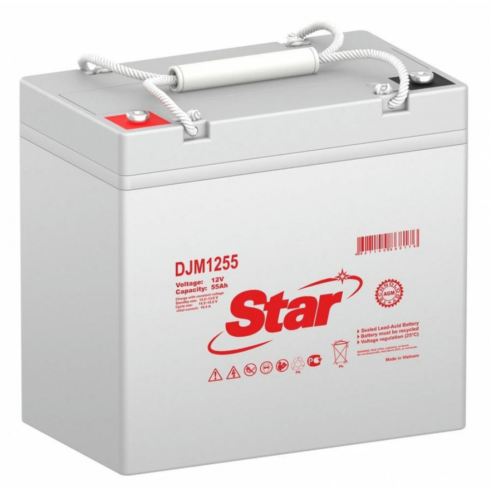 STAR DJM1255. Аккумулятор герметичный свинцово-кислотный. STAR