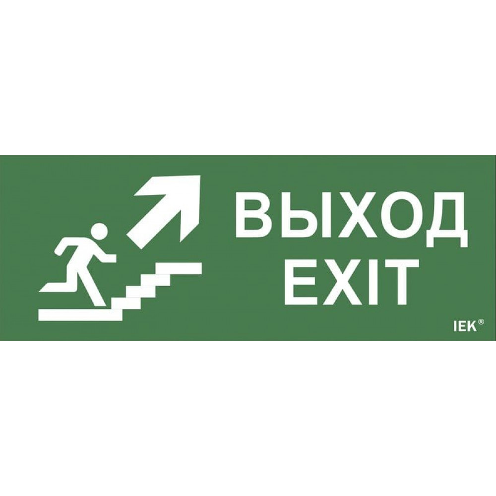 Этикетка самоклеящаяся 350х130мм Выход/лестницавверх/фигура (LPC10-1-35-13-VLVVF). Этикетка самоклеящаяся. IEK