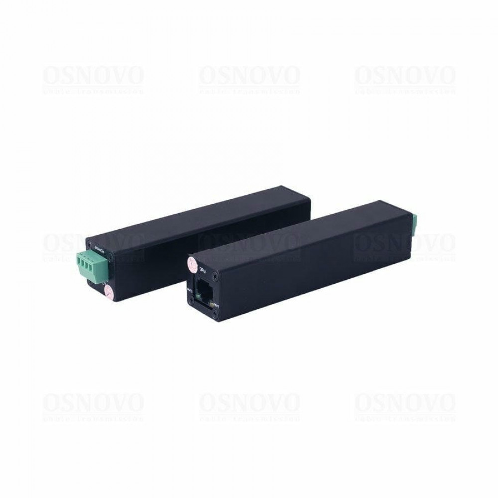 TR-IP1PoE(500m). Удлинитель PoE по коаксиальному кабелю. OSNOVO