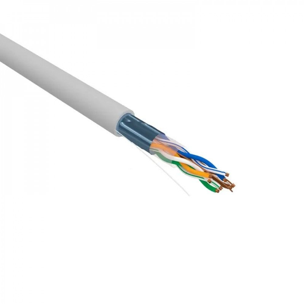 F/UTP, CAT 5e, ZH нг(А)-HF, 4PR, 24AWG, INDOOR, SOLID, серый, РФ REXANT (01-0169-R). Кабель «витая пара» (LAN) для структурированных систем связи. Rexant