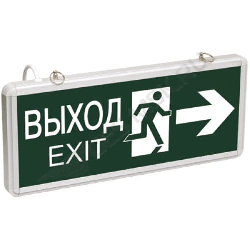Светильник аварийный ССА1003 на светодиодах 3Вт 1,5ч двусторонний ВЫХОД-EXIT стрелка/фигура LIGHTING (LSSA0-1003-003-K03). Светильник аварийный на светодиодах. IEK