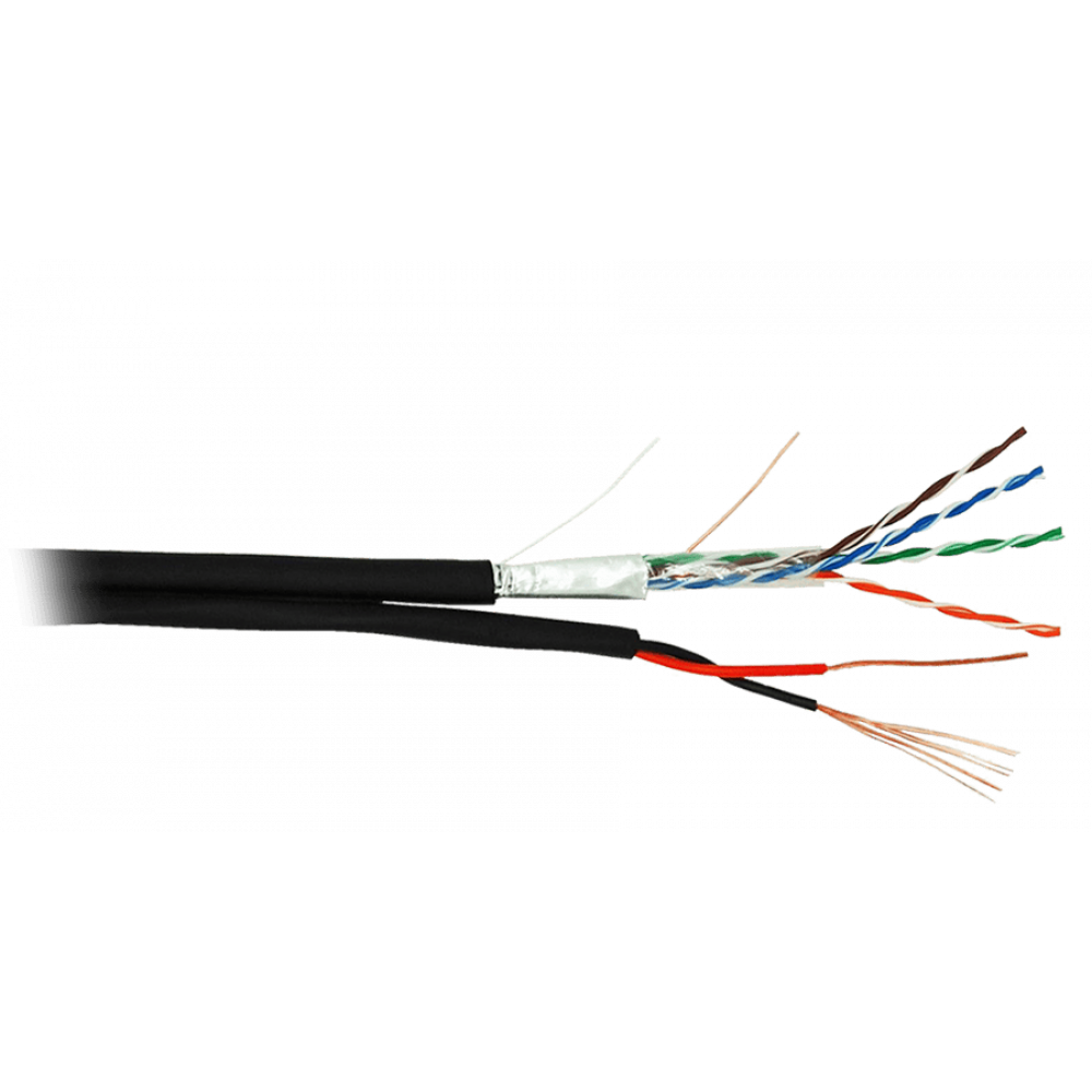 F/UTP 4pair, Cat5e, Out, PVC+PWR (EC-UF004-5E-PC150-PE-BK). Кабель «витая пара» (LAN) для структурированных систем связи. NETLAN