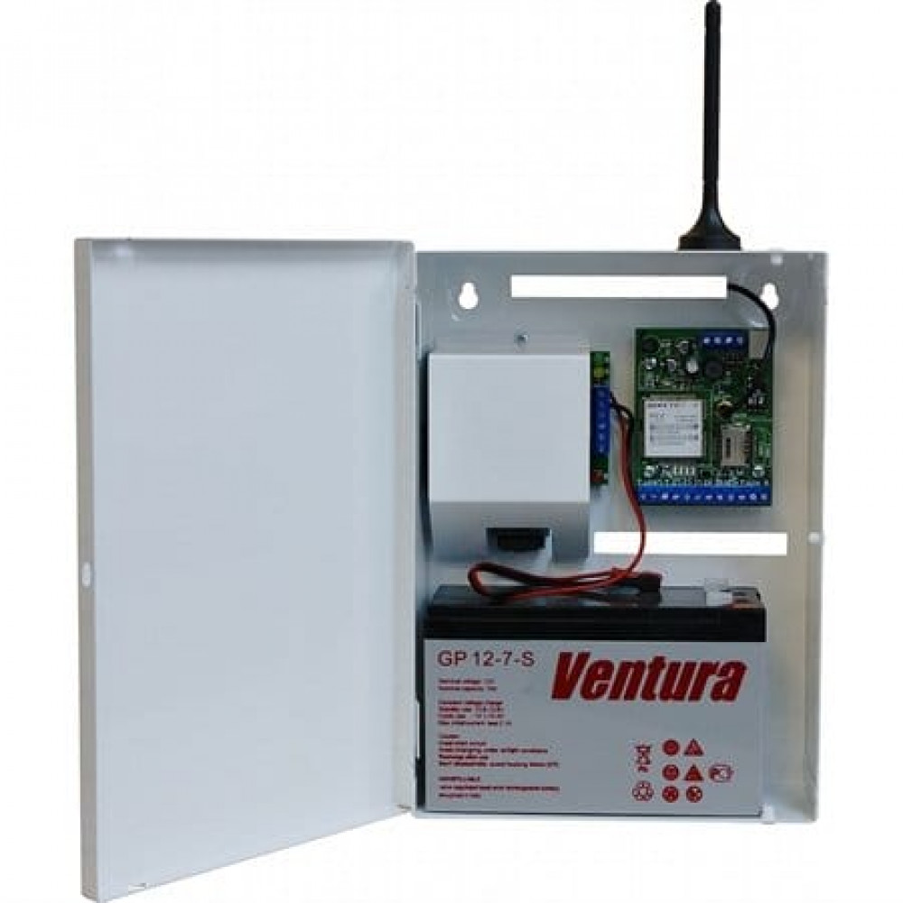 SR103-2GSM-SBK25-W Ретро (SR103-2GSM BK-7W) под АКБ 7Ач, цвет белый. Конвертор протоколов. Проксима