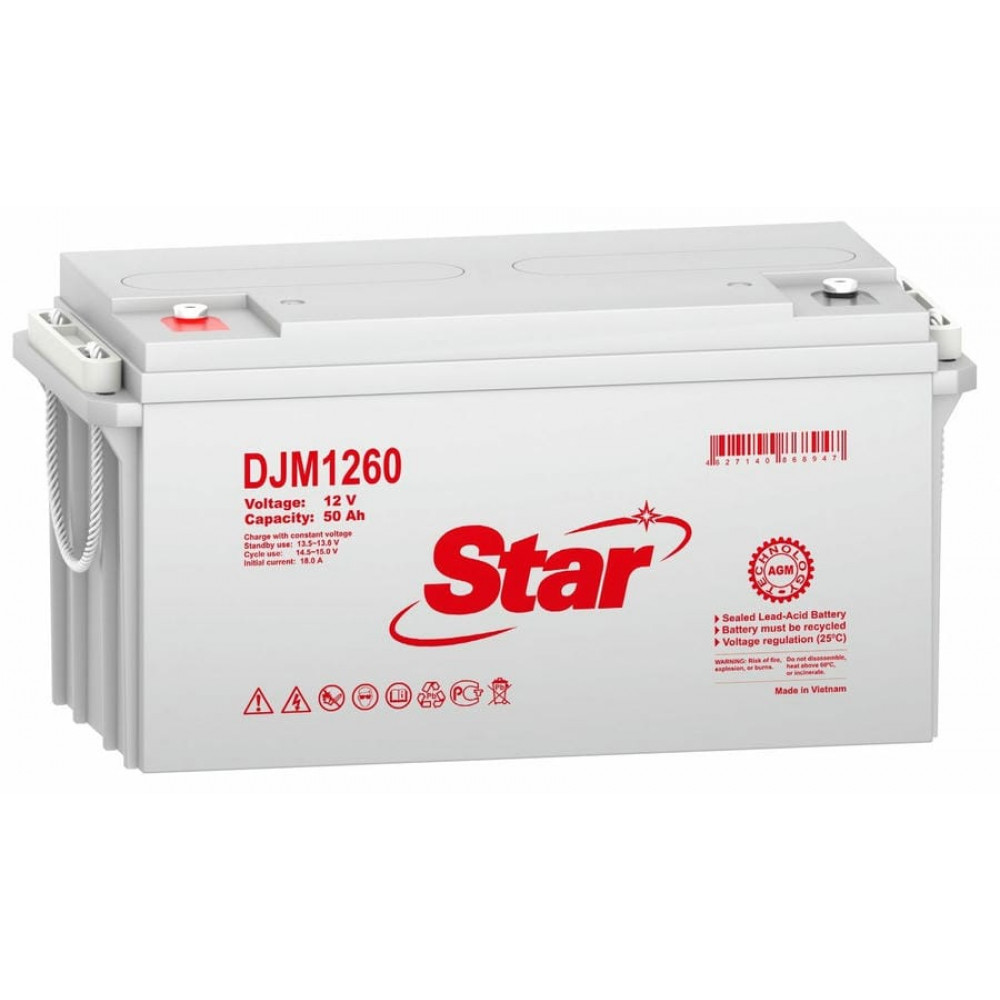 STAR DJM1260. Аккумулятор герметичный свинцово-кислотный. STAR