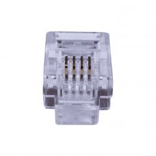 Коннекторы 4P4C (RJ-11) (100шт) (10-0229). Телефонный разъем 4P4C (RJ-11). SUPRLAN