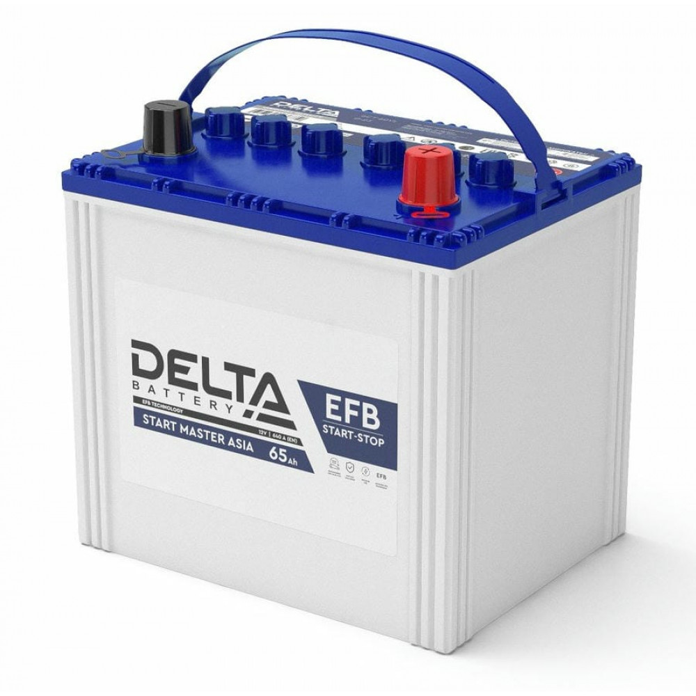 DELTA START MASTER 65 Ah EFB Asia. Аккумулятор автомобильный герметичный свинцово-кислотный. Delta