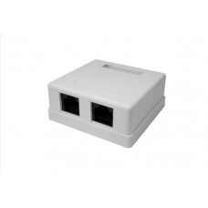 Компьютерная розетка 8P8C (RJ-45), UTP, Cat.5e, 2 порта (10-0309-1). Компьютерная розетка. SUPRLAN