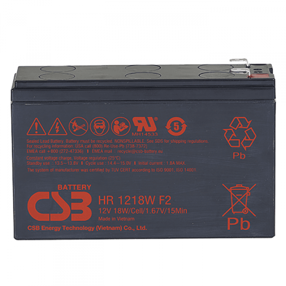 CSB HR 1218W. Аккумулятор герметичный свинцово-кислотный. CSB