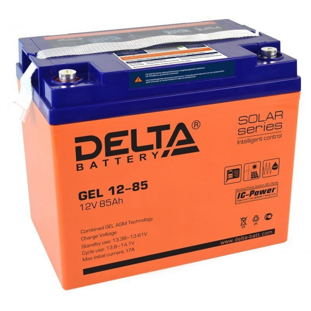Delta GEL 12-85. Аккумулятор герметичный свинцово-кислотный. Delta