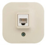 Quteo розетка компьютерная RJ45, 5e UTP, о/у, слоновая кость (782254). Розетка компьютерная. IEK