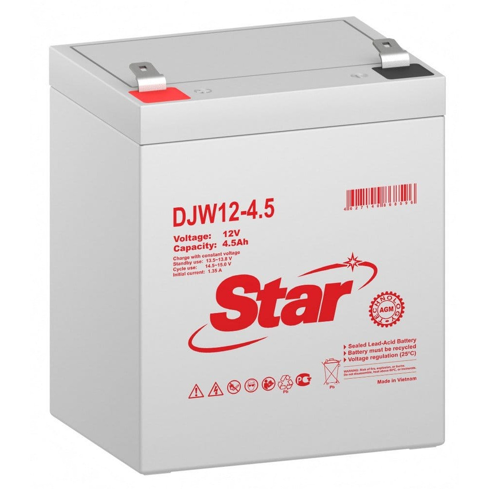 STAR DJW12-4.5. Аккумулятор герметичный свинцово-кислотный. STAR
