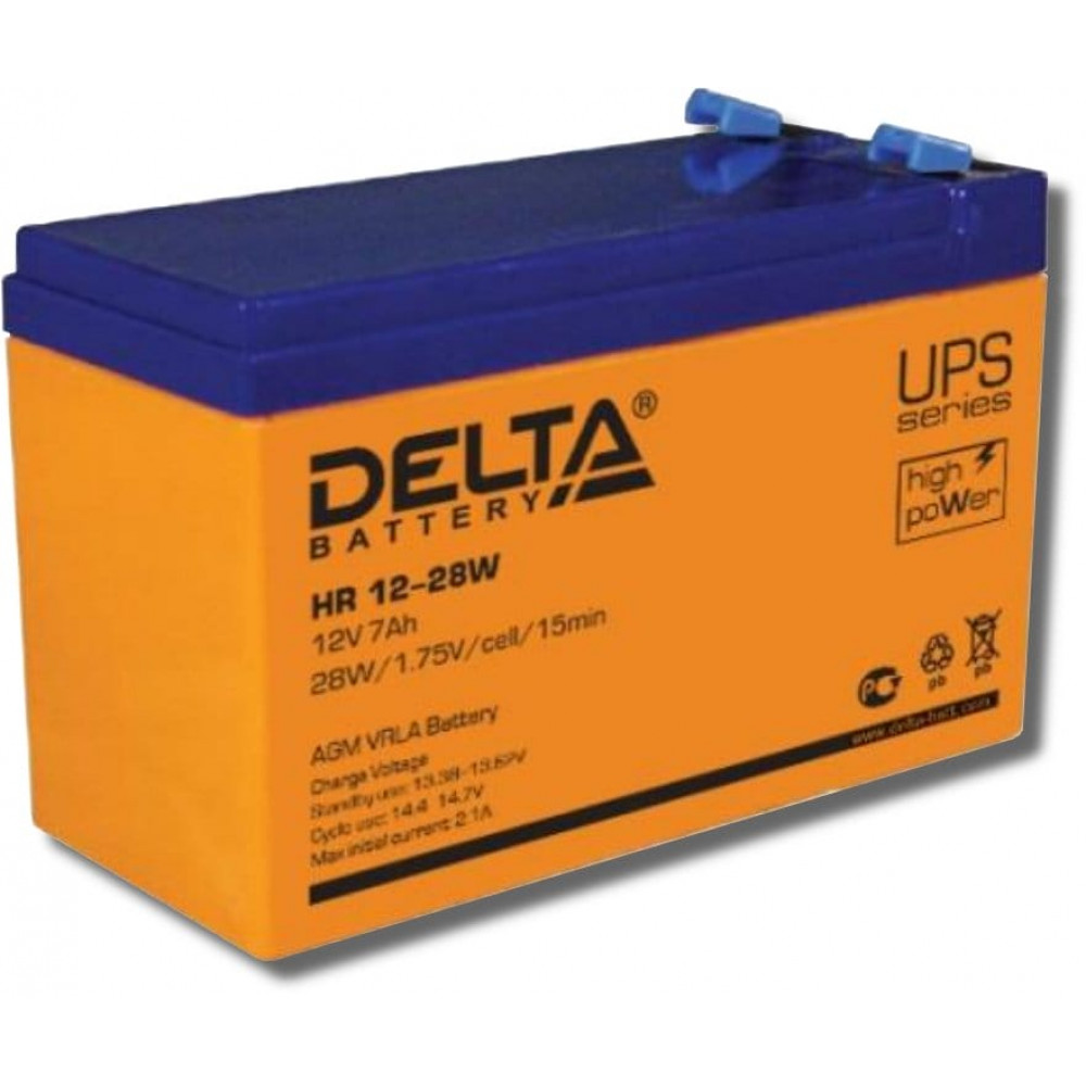 Delta HR 12-28 W. Аккумулятор герметичный свинцово-кислотный. Delta