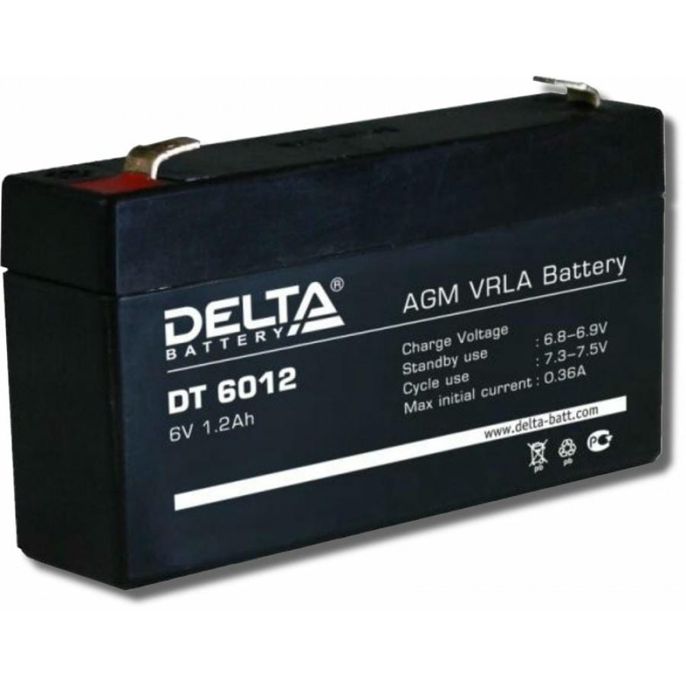 Delta DT 6012. Аккумулятор герметичный свинцово-кислотный. Delta