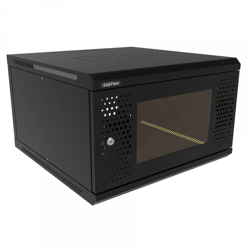 ТВС-6U-600-600-С+П-9005 (05-2069-B). Шкаф настенный телекоммуникационный. SUPRLAN