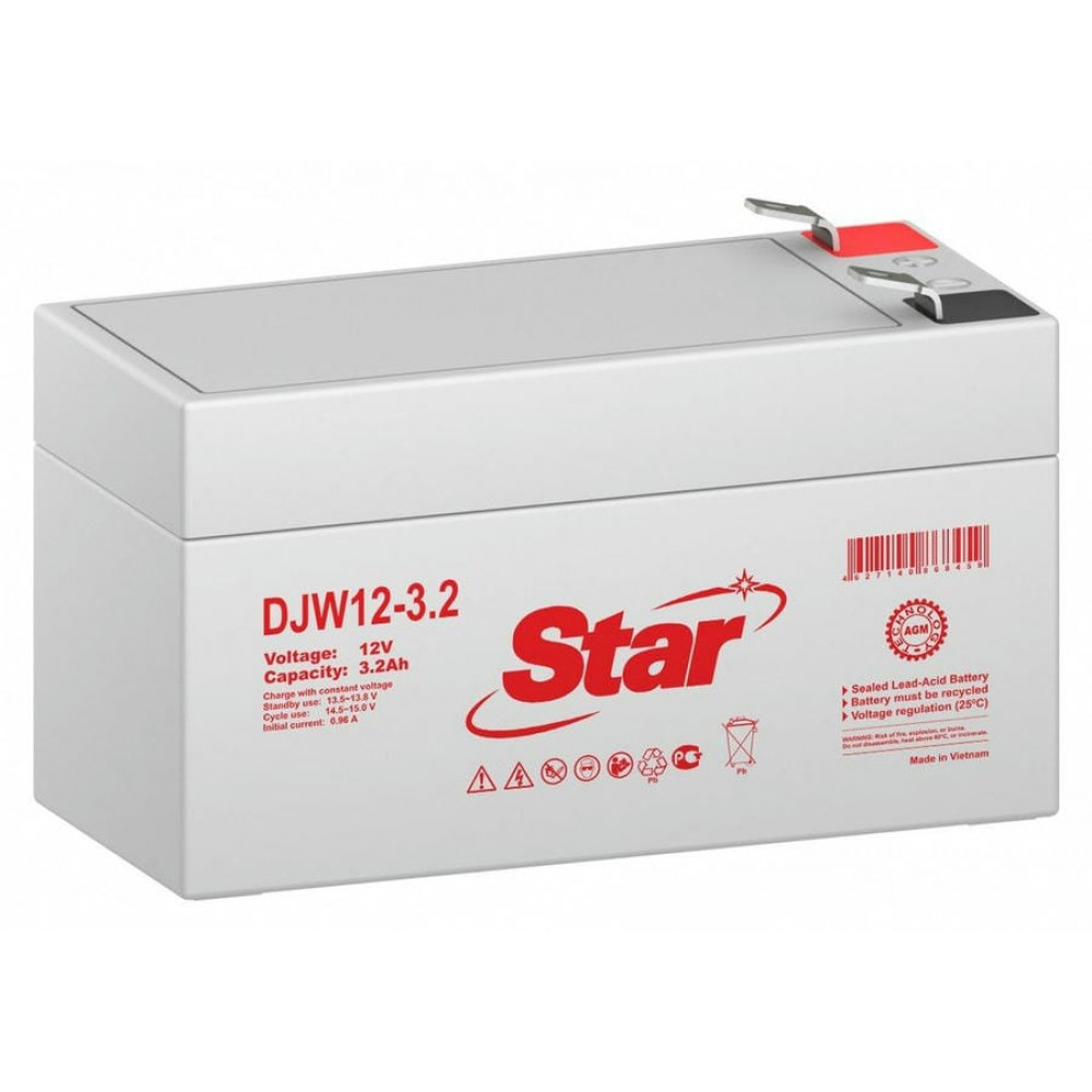 STAR DJW12-3.2. Аккумулятор герметичный свинцово-кислотный. STAR
