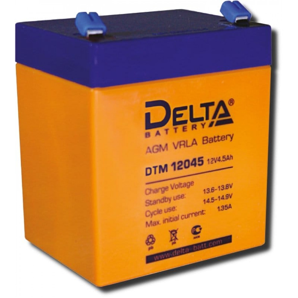 Delta DTM 12045. Аккумулятор герметичный свинцово-кислотный. Delta