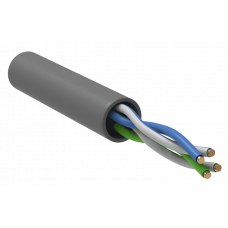GENERICA U/UTP кат. 5E 100МГц 2 пары PVC INDOOR серый (BC1-C5E02-111-100-G). Кабель «витая пара» (LAN) для структурированных систем связи. IEK