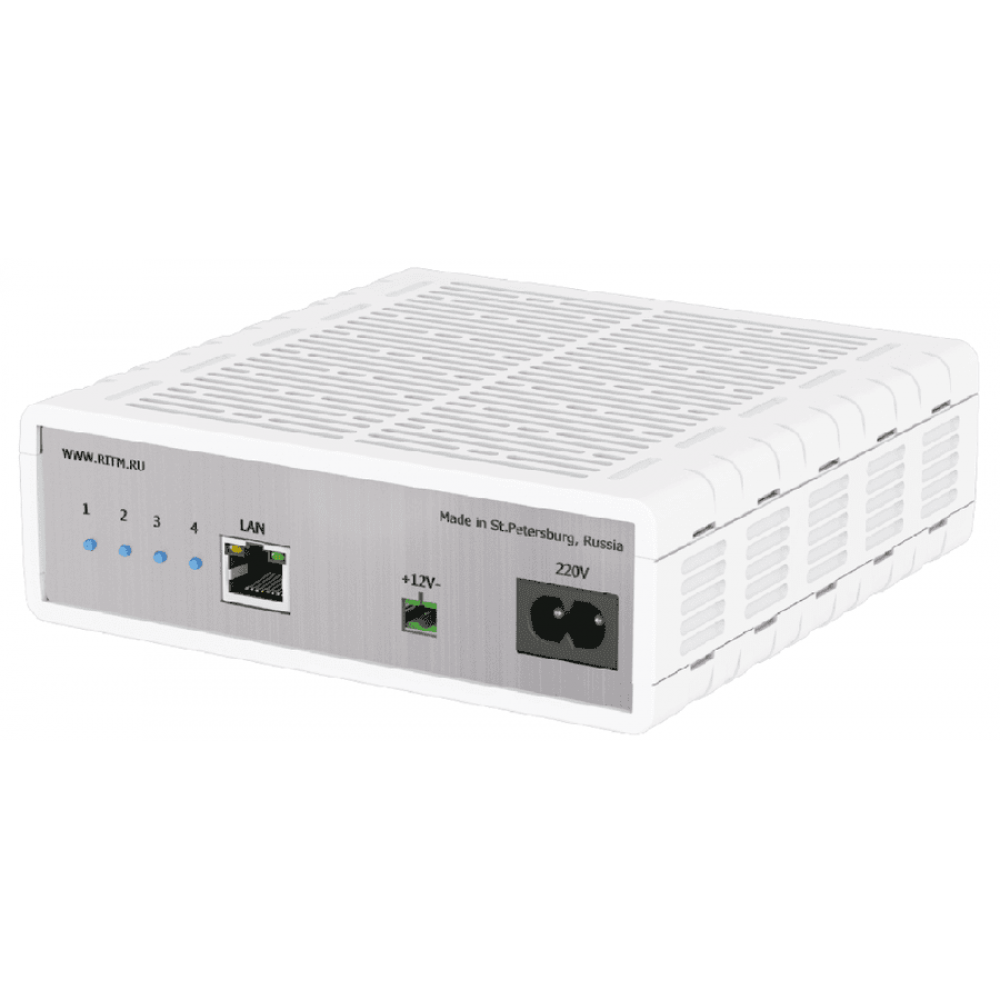 Преобразователь 4 RS-232 - Ethernet. Преобразователь интерфейсов. Ритм
