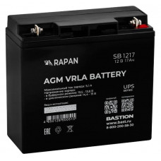 RAPAN SB 1217 (9166). Аккумулятор герметичный свинцово-кислотный. Бастион