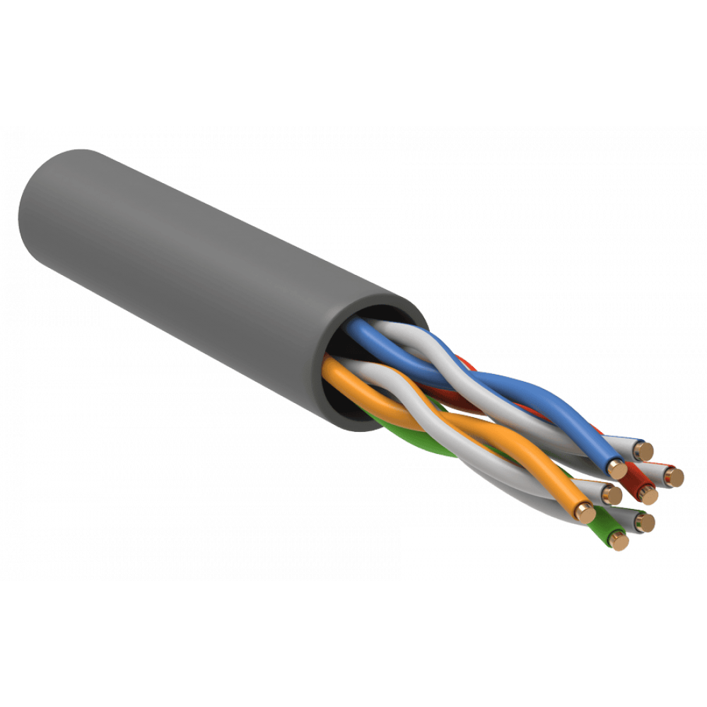GENERICA U/UTP кат. 5 CCA 100МГц 4 пары PVC INDOOR серый (BC1-C504-111-305-G). Кабель «витая пара» (LAN) для структурированных систем связи. IEK