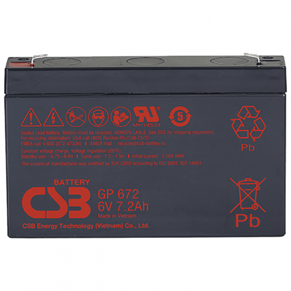 CSB GP 672. Аккумулятор герметичный свинцово-кислотный. CSB