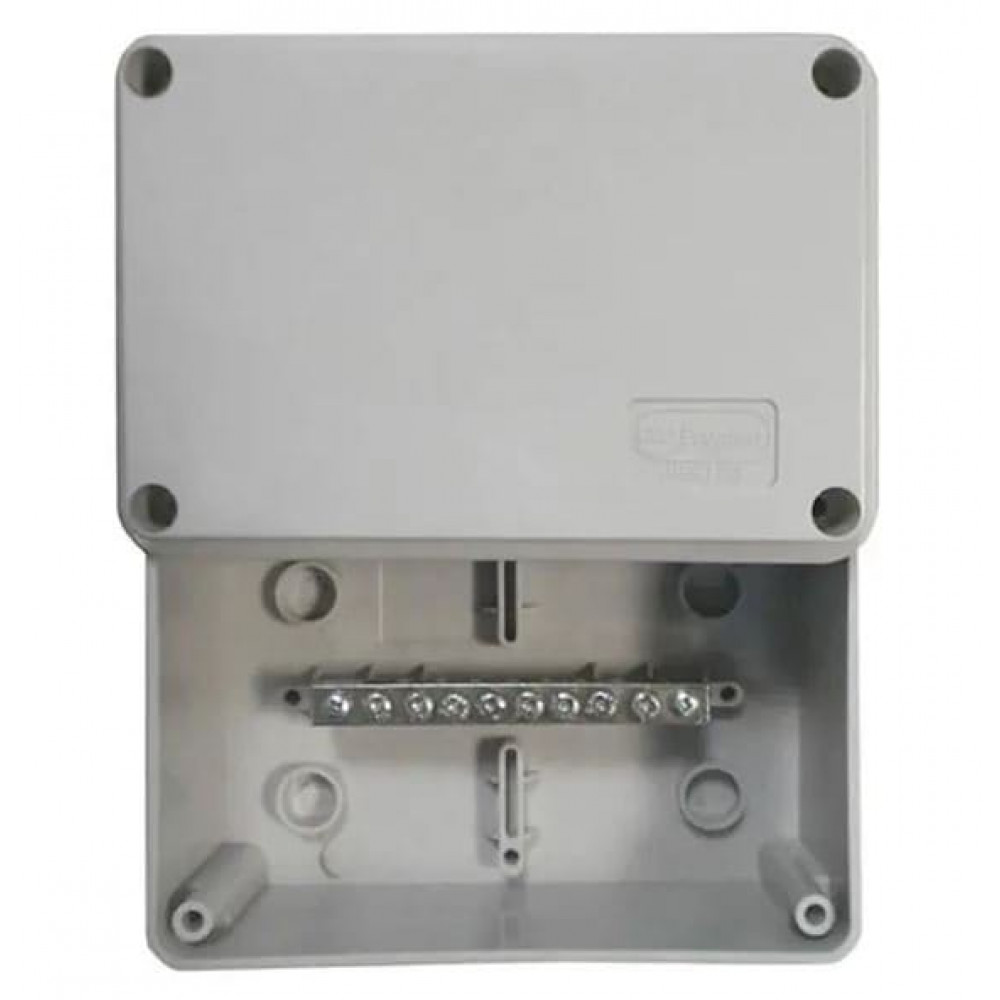 Коробка (КУП) JBS210 210х150х100, 8 вых, IP55 (44016KP). Коробка уравнивания потенциалов (КУП), 8х12мм, 14 зажимов. Экопласт