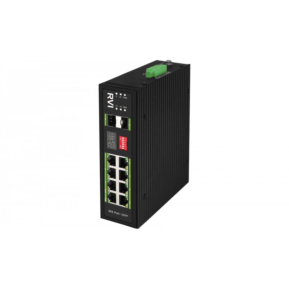 RVi-1NSIM8GP-2S. Коммутатор с питанием по PoE. RVi