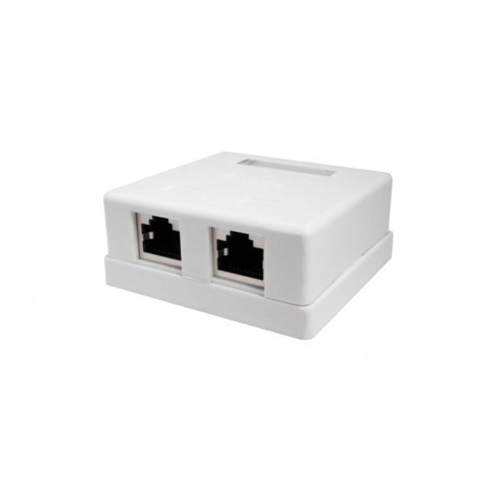 Компьютерная розетка 8P8C (RJ-45), FTP, Cat.5e, 2 порта (10-0308-1). Компьютерная розетка. SUPRLAN
