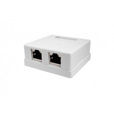Компьютерная розетка 8P8C (RJ-45), FTP, Cat.5e, 2 порта (10-0308-1). Компьютерная розетка. SUPRLAN