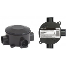 Распаячная коробка ОП D80х35мм, IP42, 3-х рожковая, черная TDM (SQ1401-4054). Распаячная коробка ОП. TDM ЕLECTRIC