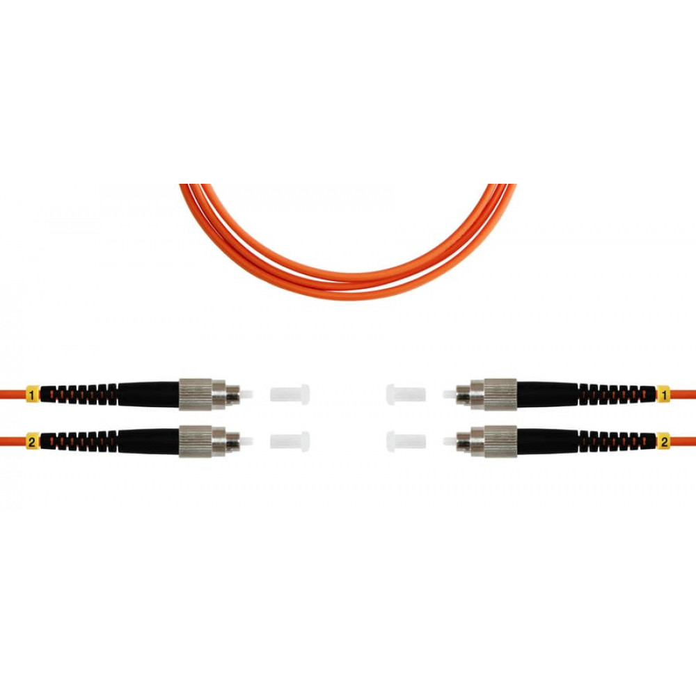 Патч-корд ВО MM(OM2), FC/UPC-FC/UPC, 3.0мм, duplex, LSZH, 3м (09-12003). Патч-корд волоконно-оптический. SUPRLAN