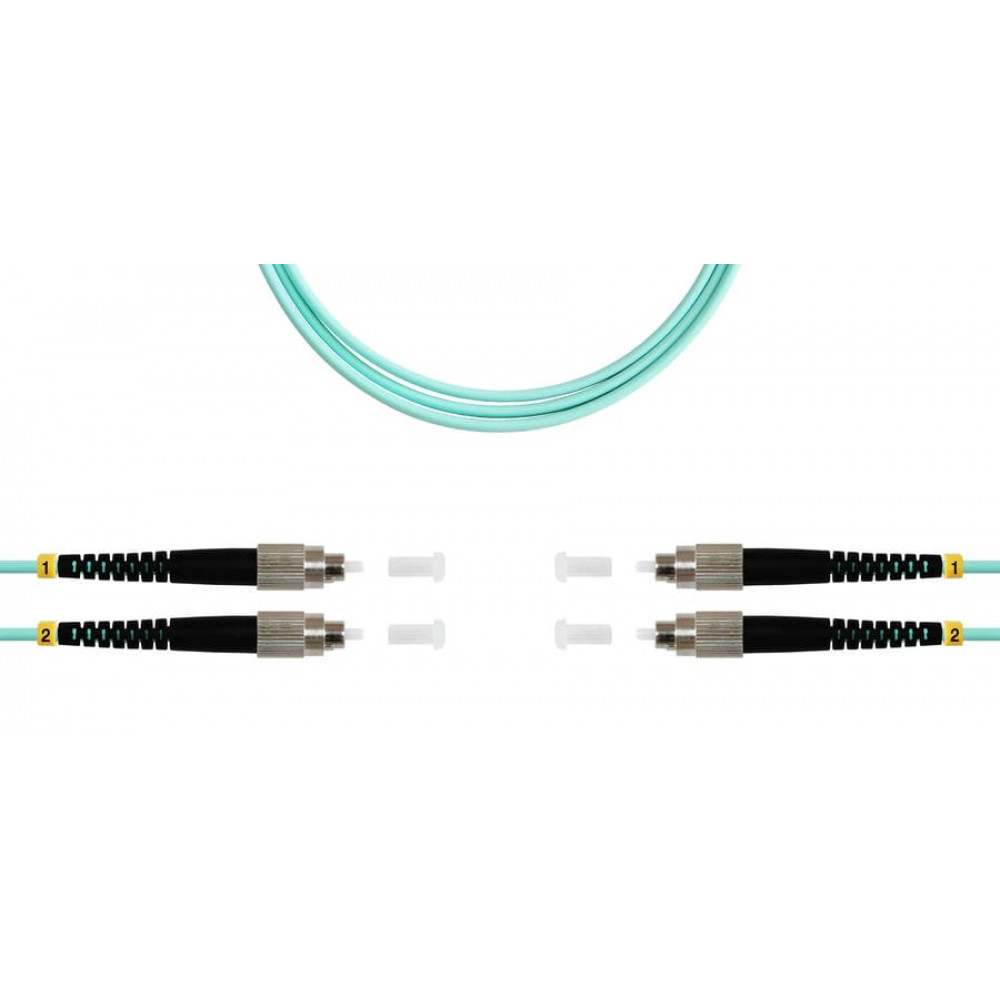 Патч-корд ВО MM(OM3), FC/UPC-FC/UPC, 3.0мм, duplex, LSZH, 10м (09-12030). Патч-корд волоконно-оптический. SUPRLAN