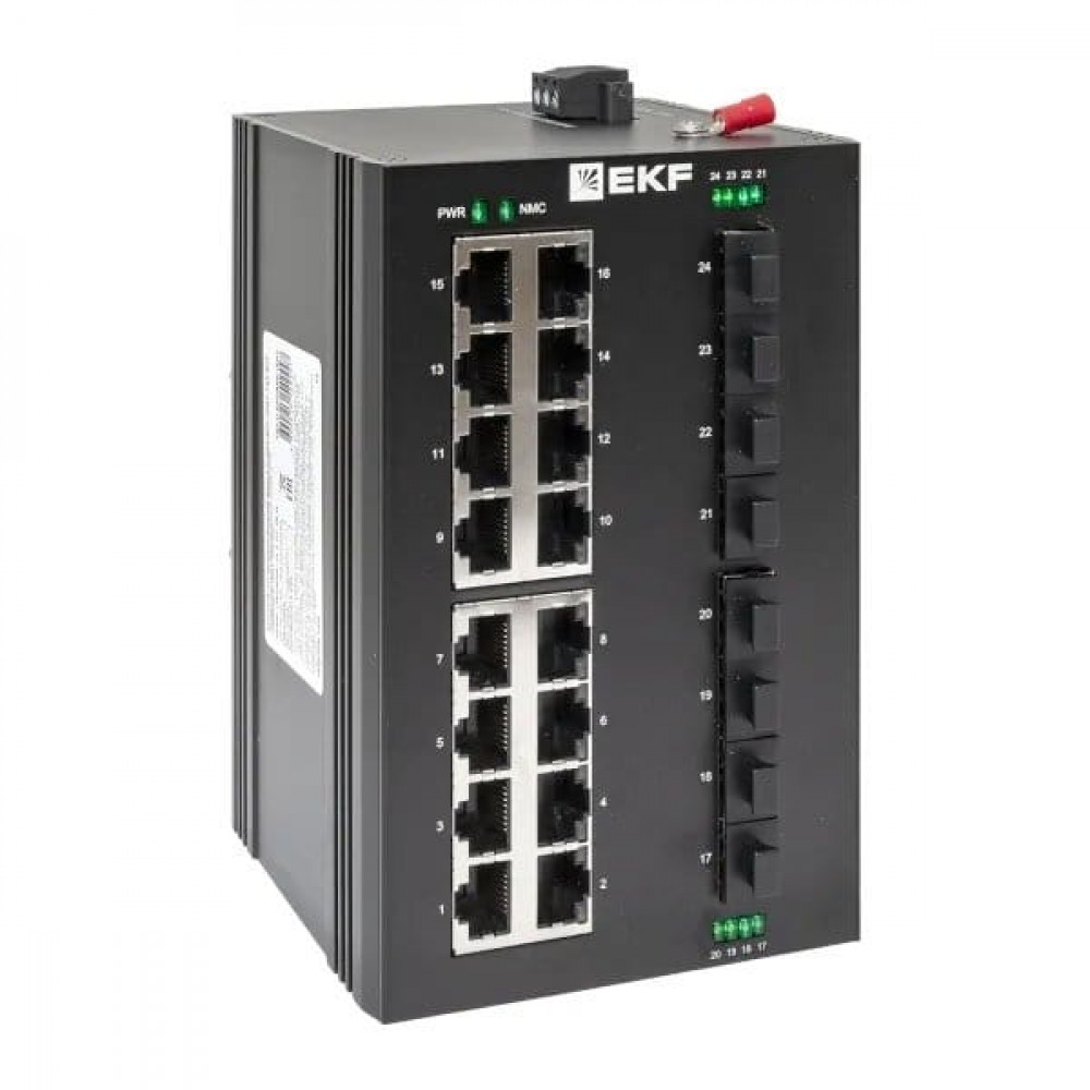 TSX-U-8GX/SFP-16GT. Промышленный неуправляемый коммутатор. EKF