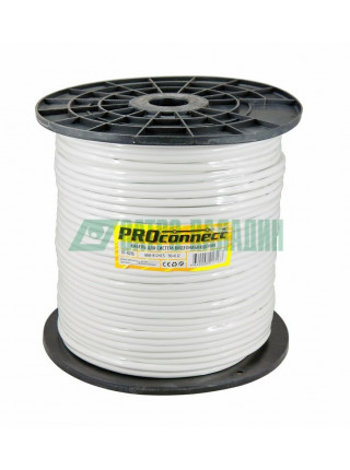 Кабель<br /> КВК-B-2+2x0,50 мм² (Cu/CCA) (96) белый (бухта 200 м) PROconnect (01-4216)