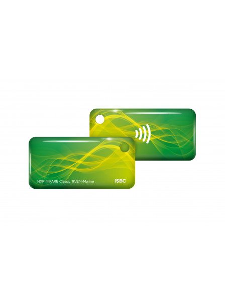 Бесконтактный брелок<br /> RFID-Брелок ISBC Em-marine+Mifare Classic 1K (зеленый)