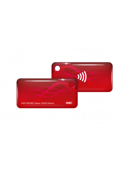 Бесконтактный брелок<br /> RFID-Брелок ISBC Em-marine+Mifare Classic 1K (красный)
