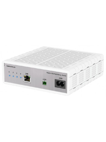 Преобразователь интерфейса<br /> Преобразователь 4 RS-232-Ethernet