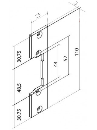 Планка ответная<br /> O&C F 62 Inox Планка ответная<br /> O&C F 62 Inox