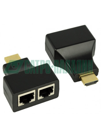 Удлинитель интерфейса<br /> HDMI удлинитель по витой паре (8p8c) REXANT (17-6916)