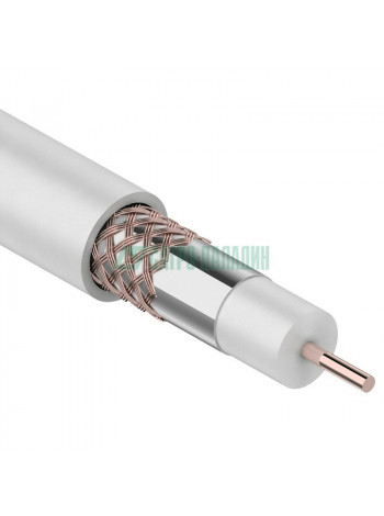 Кабель<br /> Кабель RG-6U+Cu (75 Ом), Cu/Al/Cu 48% белый 100м PROconnect (01-2206)