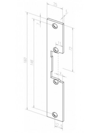 Планка ответная<br /> EFF-EFF 12035-01 Планка ответная<br /> EFF-EFF 12035-01