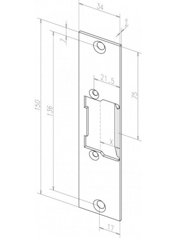Планка ответная<br /> EFF-EFF kf 26240-01
