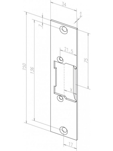 Планка ответная<br /> EFF-EFF kf 26240-01 Планка ответная<br /> EFF-EFF kf 26240-01