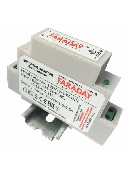 Источник питания<br /> 12W/12-24V/DIN Источник питания<br /> 12W/12-24V/DIN