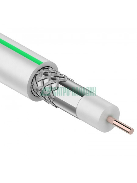 Кабель<br /> Кабель SAT 703 B, CCS/Al/Al, (75%), 75 Ом, белый 100м PROconnect (01-2431-2)